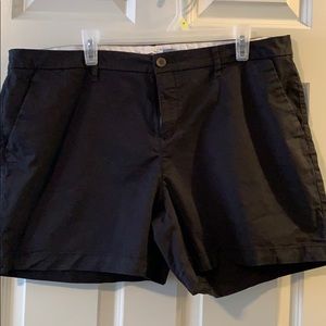 Black cotton shorts